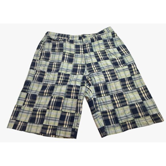 Canterbury Of New Zealand Mens Patchwork Plaid Cargo Shorts Size 34 - Picture 1 of 11